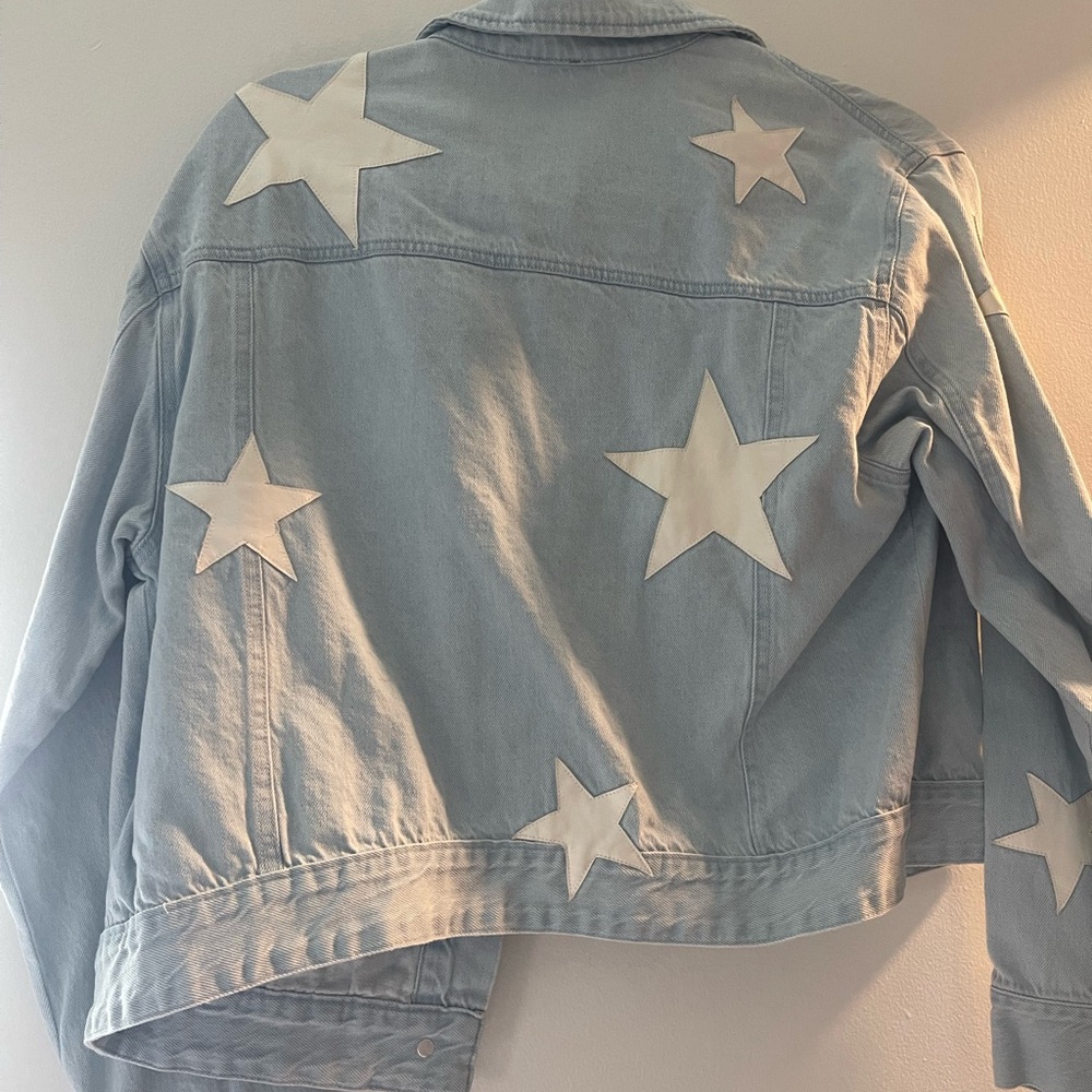 Star Patterned Denim Jacket